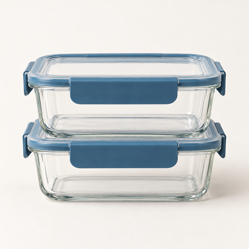 Glass Food Container Pair — hero view
