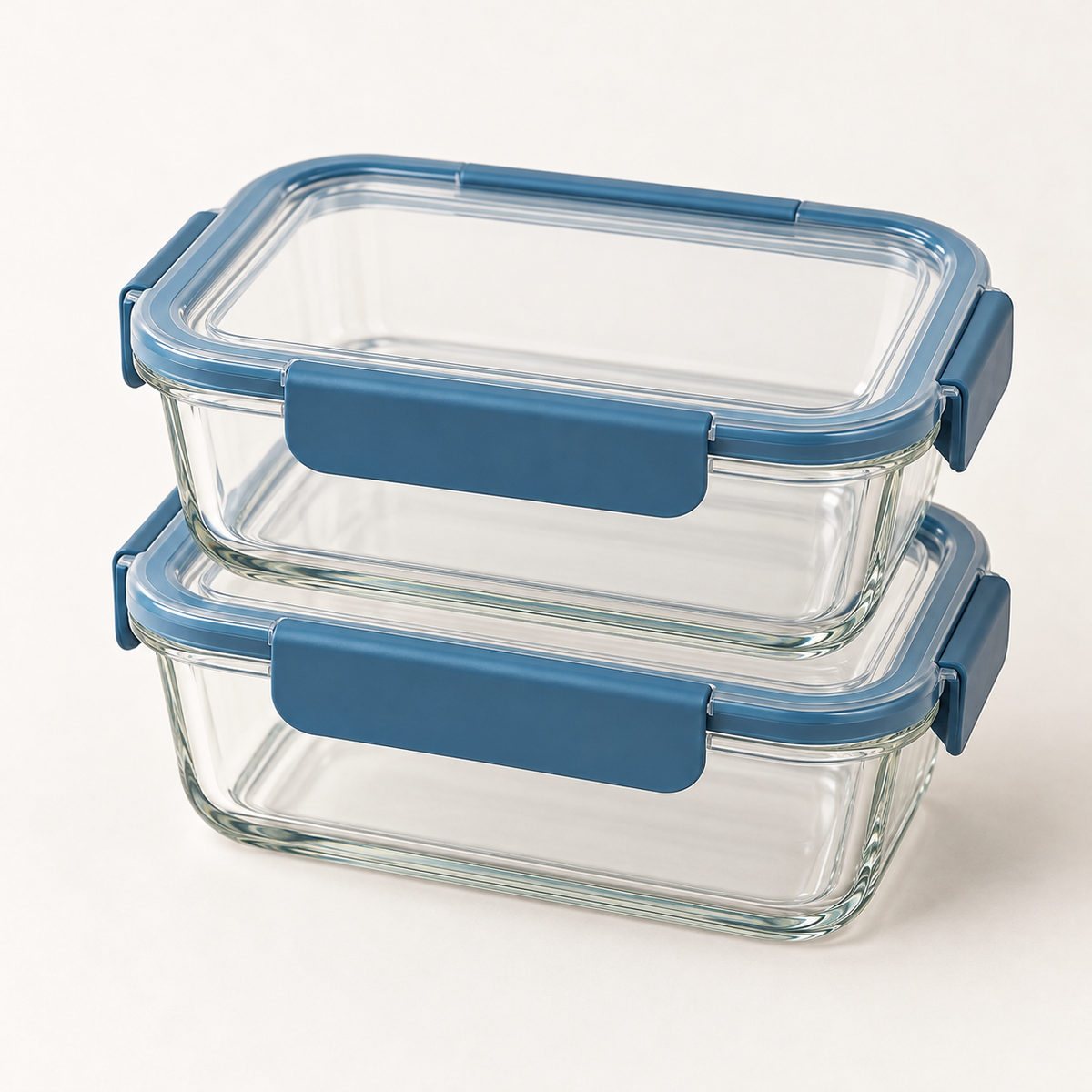 Glass Food Container Pair — overview view