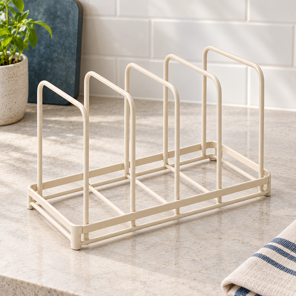 Pot Lid Organizer Rack — detail view