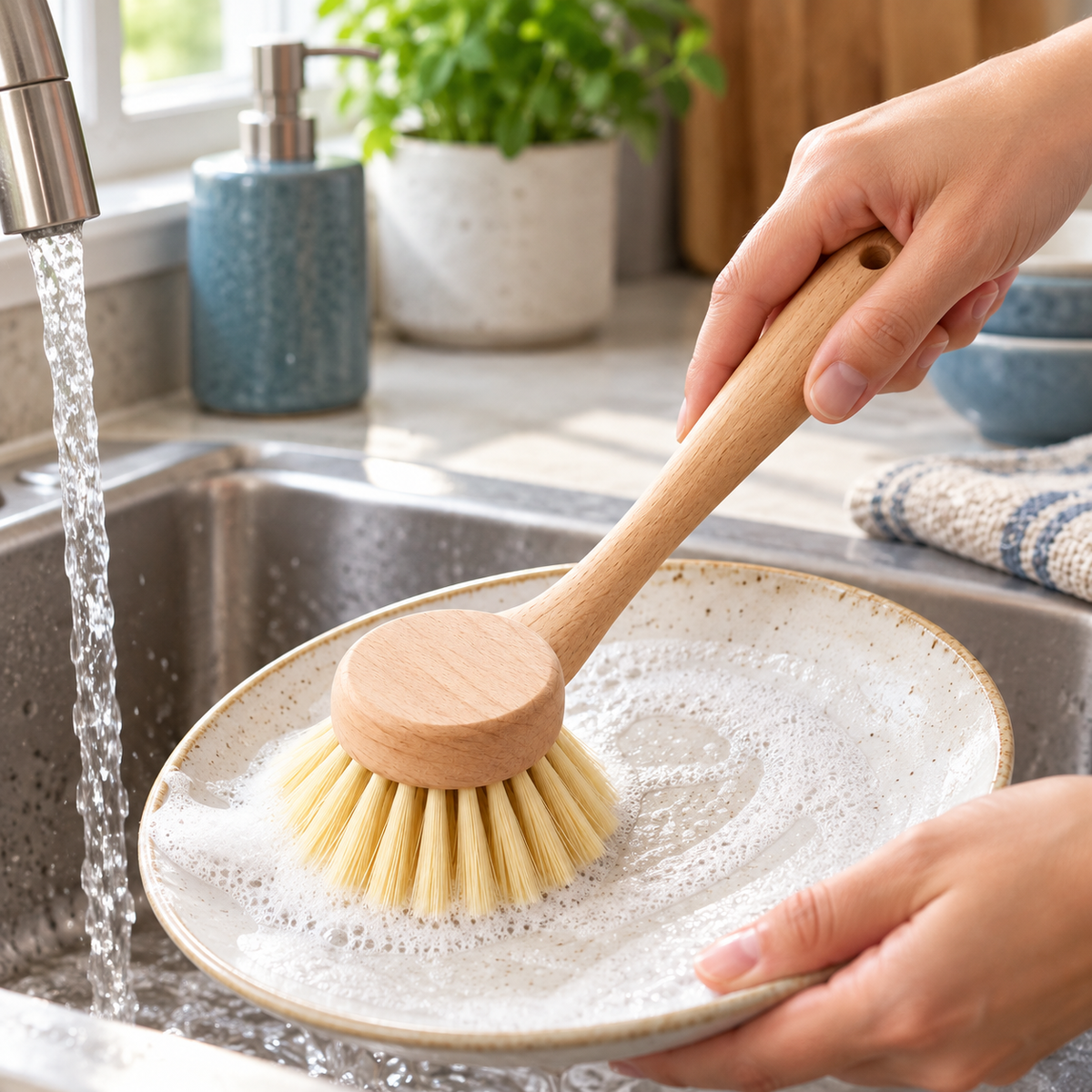 Reusable Dish Brush — lifestyle view