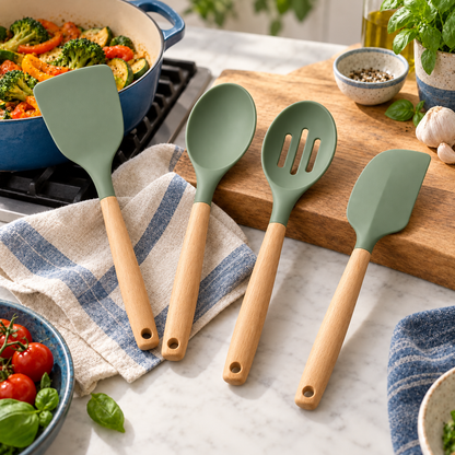 Silicone Cooking Utensil Set — lifestyle view
