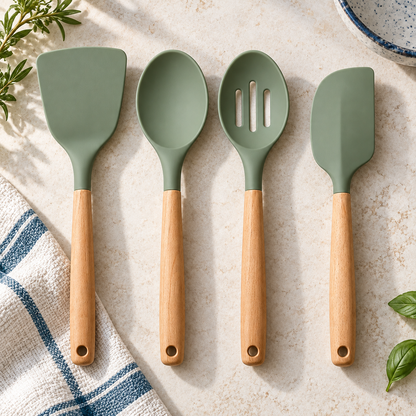 Silicone Cooking Utensil Set — detail view